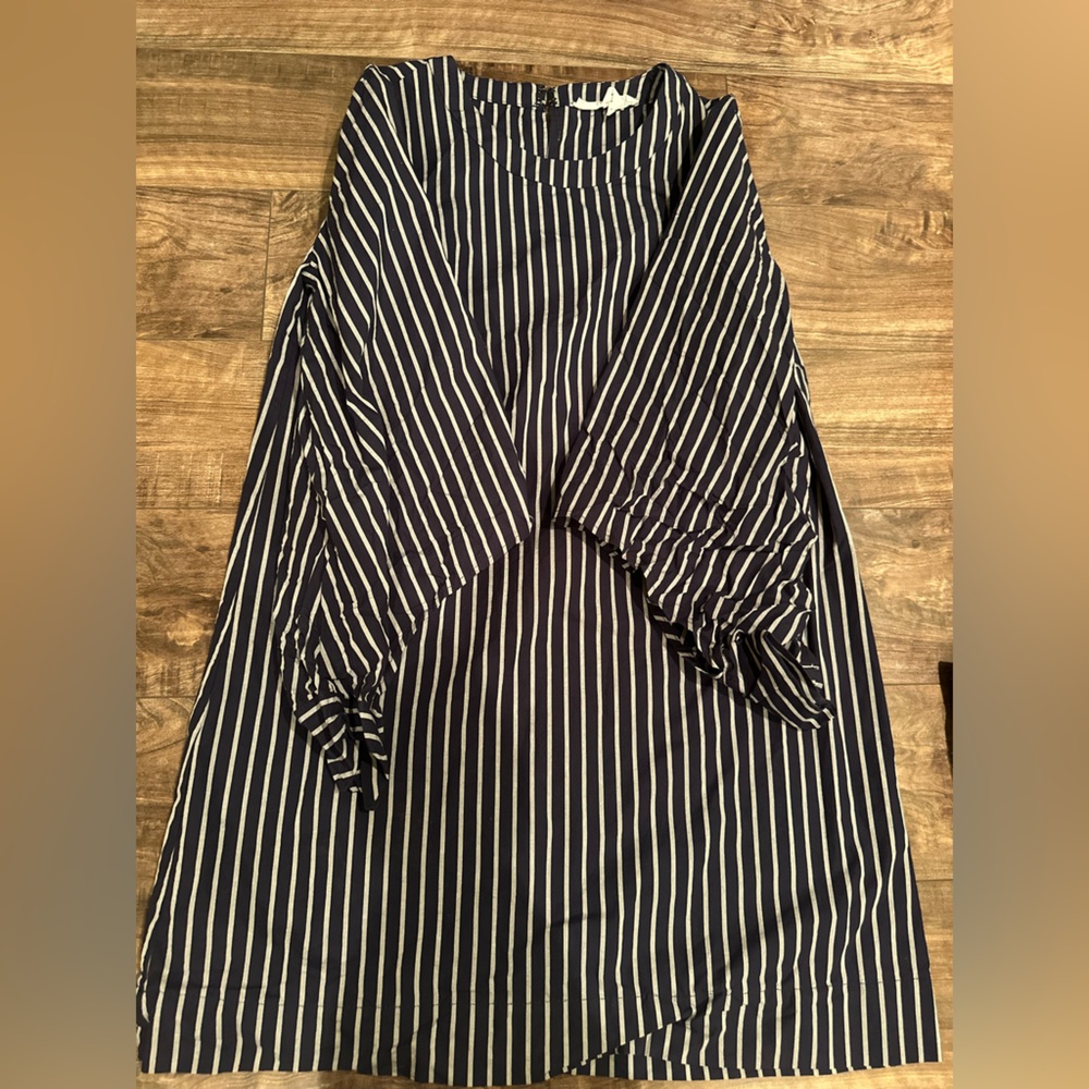 BCBGeneration Navy and White Striped Dress